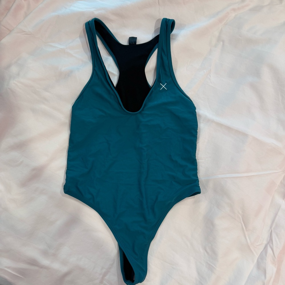 Boutine LA Teal One-Piece Thong Swimsuit Small